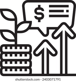 Money icon symbol vector image. Illustration of the dollar currency design image