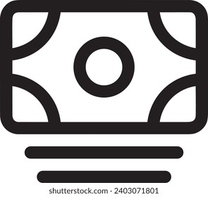 Money icon symbol vector image. Illustration of the dollar currency design image