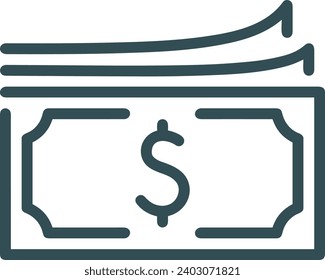 Money icon symbol vector image. Illustration of the dollar currency design image