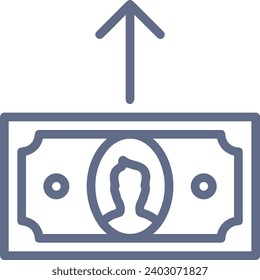Imagen vectorial del símbolo del dinero. Ilustración de la imagen de diseño de moneda en dólares