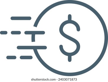 Money icon symbol vector image. Illustration of the dollar currency design image