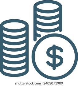 Geldsymbol, Vektorbild. Illustration des Designbildes der Dollar-Währung