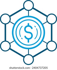 Money icon symbol vector image. Illustration of the dollar currency design image