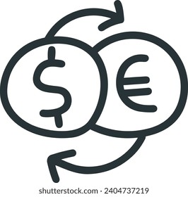 Imagen vectorial del símbolo del dinero. Ilustración de la imagen de diseño de moneda en dólares
