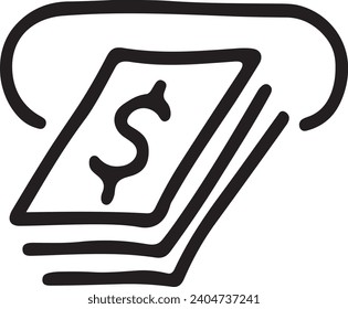 Money icon symbol vector image. Illustration of the dollar currency design image
