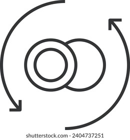 Money icon symbol vector image. Illustration of the dollar currency design image