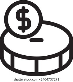 Money icon symbol vector image. Illustration of the dollar currency design image