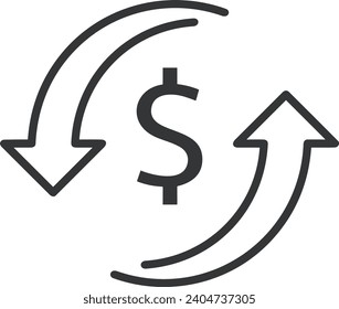 Money icon symbol vector image. Illustration of the dollar currency design image
