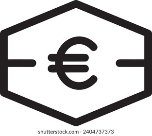 Imagen vectorial del símbolo del dinero. Ilustración de la imagen de diseño de moneda en dólares