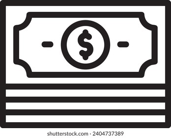 Imagen vectorial del símbolo del dinero. Ilustración de la imagen de diseño de moneda en dólares