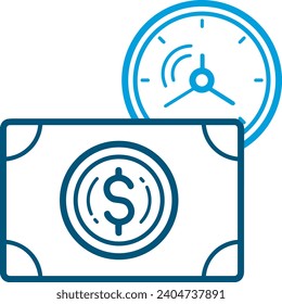 Imagen vectorial del símbolo del dinero. Ilustración de la imagen de diseño de moneda en dólares