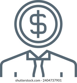 Money icon symbol vector image. Illustration of the dollar currency design image
