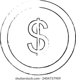 Money icon symbol vector image. Illustration of the dollar currency design image