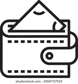 Imagen vectorial del símbolo del dinero. Ilustración de la imagen de diseño de moneda en dólares