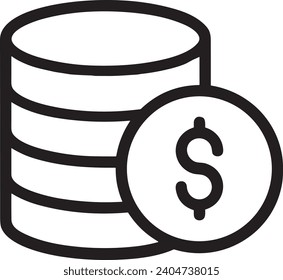 Money icon symbol vector image. Illustration of the dollar currency design image