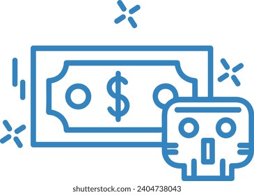 Imagen vectorial del símbolo del dinero. Ilustración de la imagen de diseño de moneda en dólares