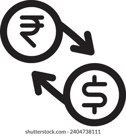 Imagen vectorial del símbolo del dinero. Ilustración de la imagen de diseño de moneda en dólares