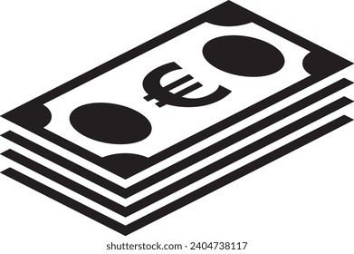 Imagen vectorial del símbolo del dinero. Ilustración de la imagen de diseño de moneda en dólares