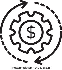 Money icon symbol vector image. Illustration of the dollar currency design image