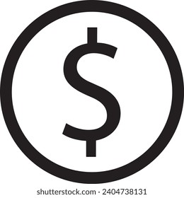 Money icon symbol vector image. Illustration of the dollar currency design image