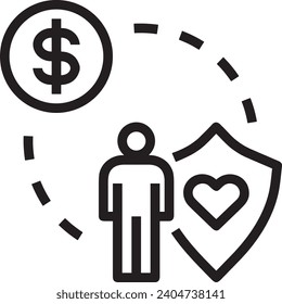 Money icon symbol vector image. Illustration of the dollar currency design image