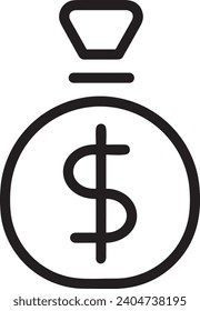 Money icon symbol vector image. Illustration of the dollar currency design image