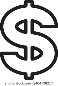 Money icon symbol vector image. Illustration of the dollar currency design image