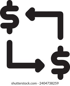 Imagen vectorial del símbolo del dinero. Ilustración de la imagen de diseño de moneda en dólares