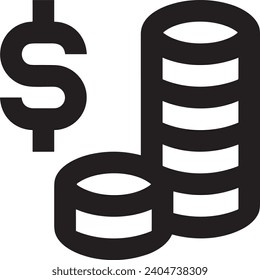 Money icon symbol vector image. Illustration of the dollar currency design image