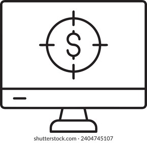 Imagen vectorial del símbolo del dinero. Ilustración de la imagen de diseño de moneda en dólares