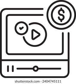 Money icon symbol vector image. Illustration of the dollar currency design image
