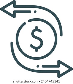 Money icon symbol vector image. Illustration of the dollar currency design image