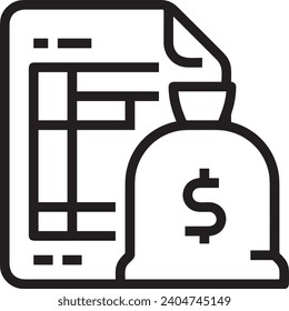 Imagen vectorial del símbolo del dinero. Ilustración de la imagen de diseño de moneda en dólares