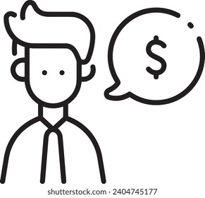 Imagen vectorial del símbolo del dinero. Ilustración de la imagen de diseño de moneda en dólares