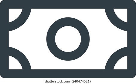 Imagen vectorial del símbolo del dinero. Ilustración de la imagen de diseño de moneda en dólares