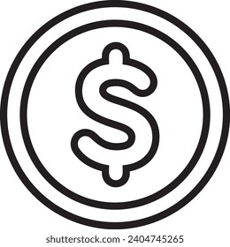 Money icon symbol vector image. Illustration of the dollar currency design image