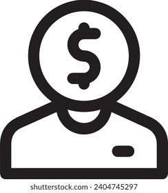 Money icon symbol vector image. Illustration of the dollar currency design image