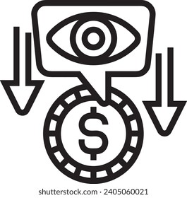 Money icon symbol vector image. Illustration of the dollar currency design image