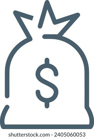 Geldsymbol, Vektorbild. Illustration des Designbildes der Dollar-Währung