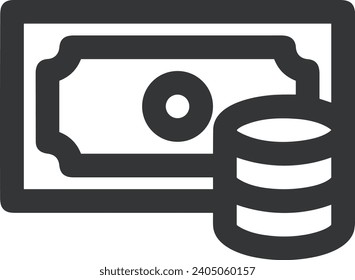 Money icon symbol vector image. Illustration of the dollar currency design image