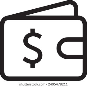 Imagen vectorial del símbolo del dinero. Ilustración de la imagen de diseño de moneda en dólares