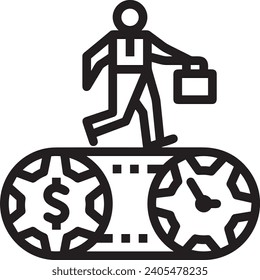 Geldsymbol, Vektorbild. Illustration des Designbildes der Dollar-Währung
