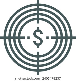 Imagen vectorial del símbolo del dinero. Ilustración de la imagen de diseño de moneda en dólares