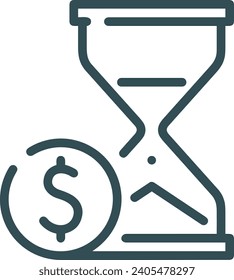 Imagen vectorial del símbolo del dinero. Ilustración de la imagen de diseño de moneda en dólares