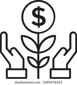 Money icon symbol vector image. Illustration of the dollar currency design image