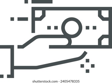 Money icon symbol vector image. Illustration of the dollar currency design image