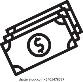 Money icon symbol vector image. Illustration of the dollar currency design image