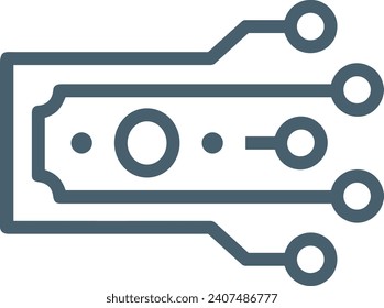Money icon symbol vector image. Illustration of the dollar currency design image