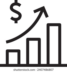 Money icon symbol vector image. Illustration of the dollar currency design image