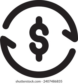Money icon symbol vector image. Illustration of the dollar currency design image